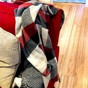 Pottery Barn Reversible Plaid Throw